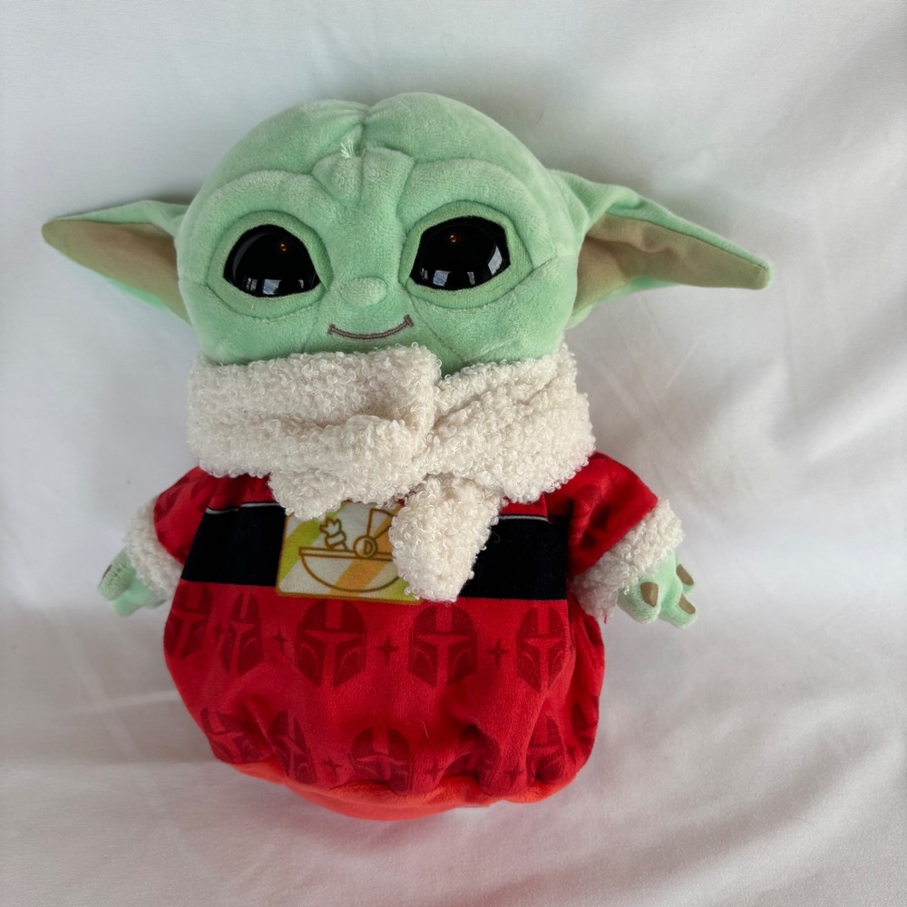 Star Wars Grogu The Child Plush Holiday Mandalorian Sweater Scarf 10‎ Inch Toy